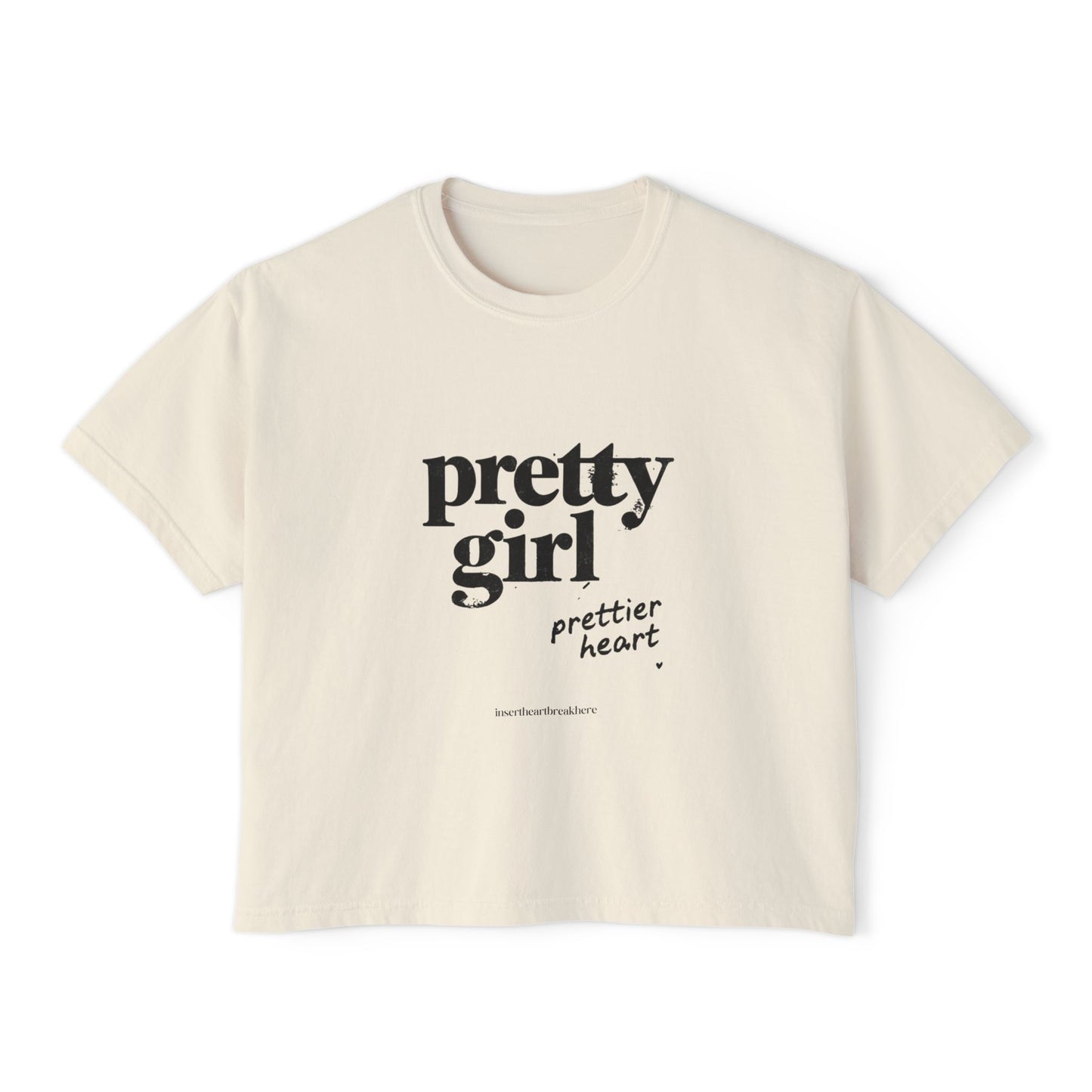 Pretty Girl Boxy Tee - Casual Oversized