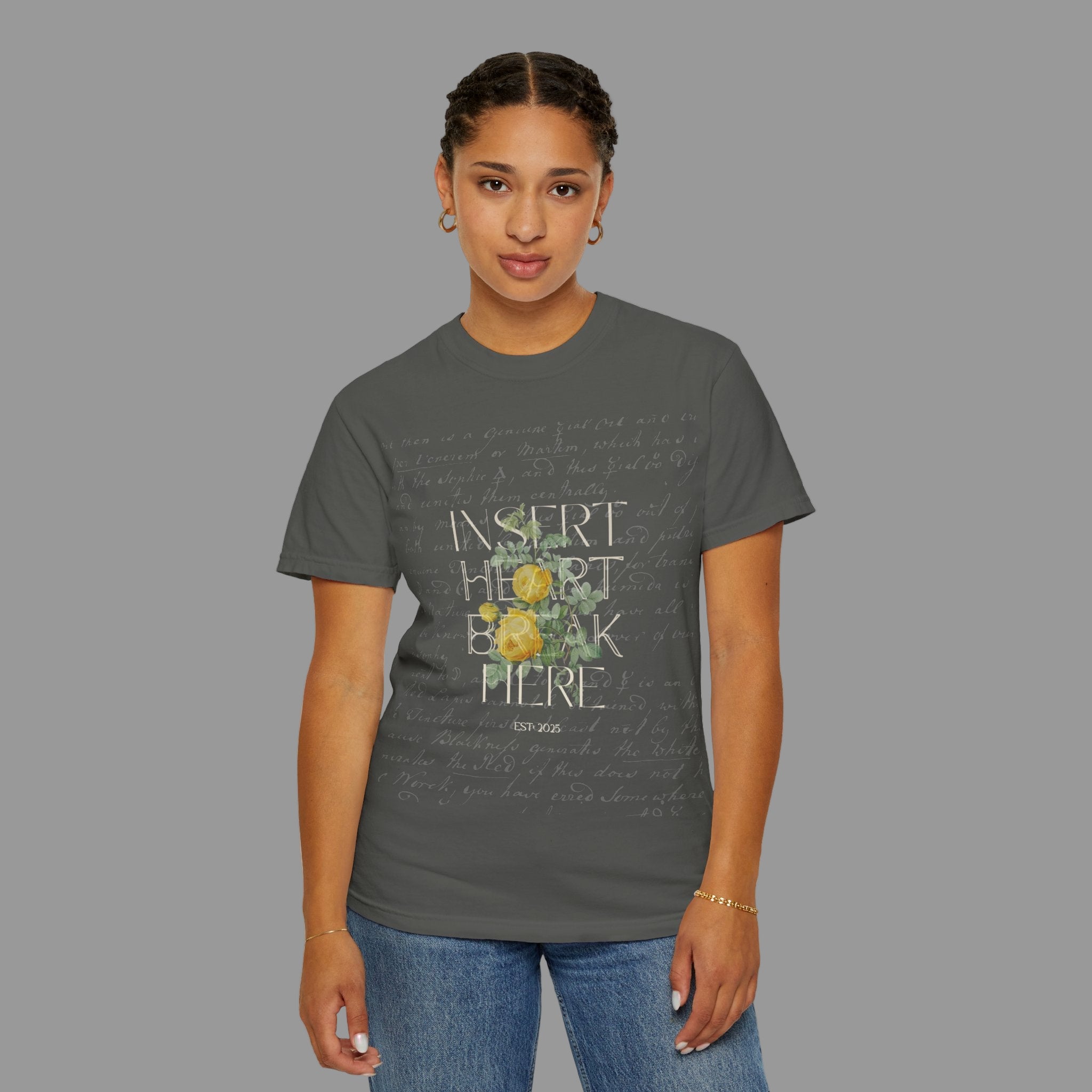 Insert Heartbreak Here — Vintage Rose Tee