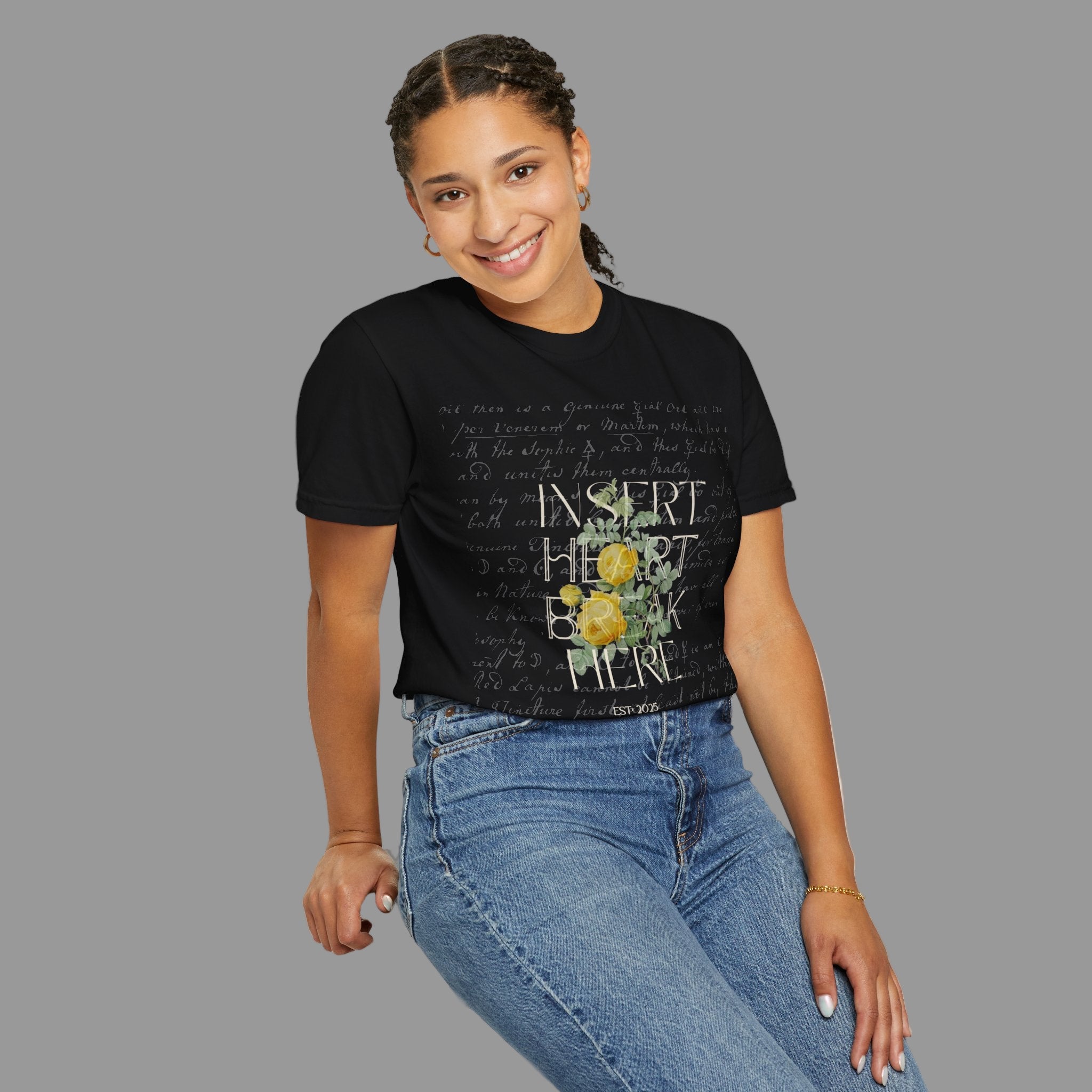 Insert Heartbreak Here — Vintage Rose Tee
