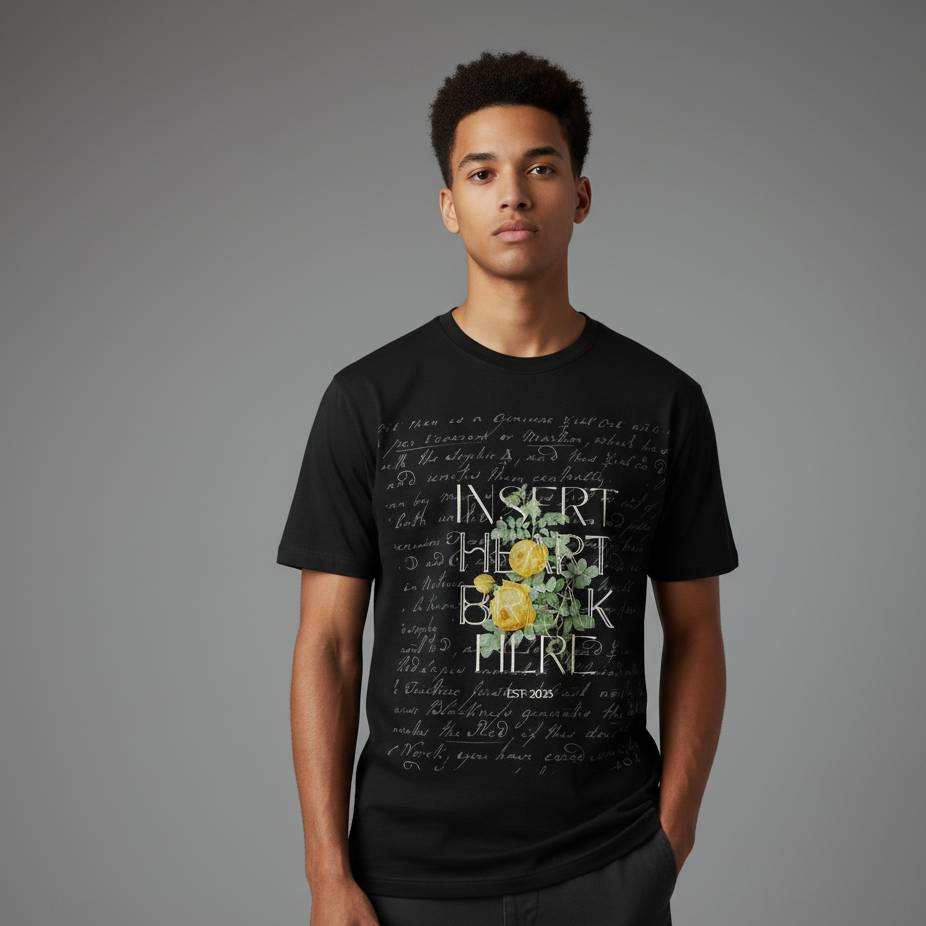 Insert Heartbreak Here — Vintage Rose Tee