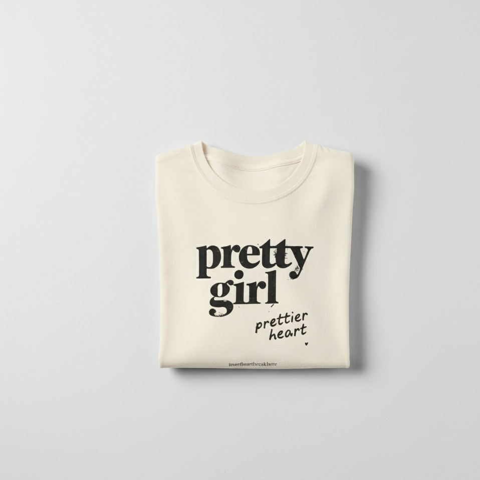 Pretty Girl Boxy Tee - Casual Oversized